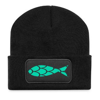 sardine. fish. April fool. sea. ocean - Recycled Patch Beanie - black - Front