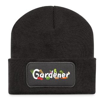 Jardinier Jardin jardinier - Beanie recyclé à patch - charbon - Devant