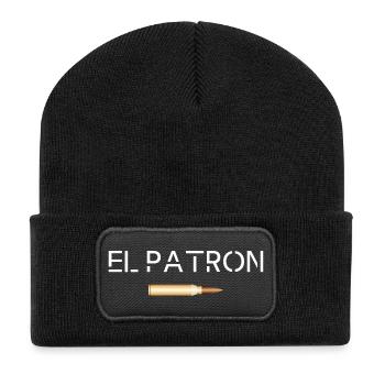 El Patron – Der Top G Look - Recycelte Patch Beanie - Schwarz - Vorne