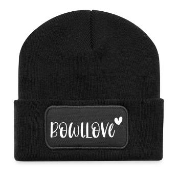 Bowl Bowllove Foodie Smoothie Bowls Geschenk - Recycelte Patch Beanie - Schwarz - Vorne