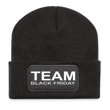 Team Black Friday - Recycelte Patch Beanie - Dunkelgrau - Vorne