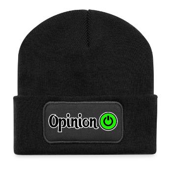Opinionated power design graphics - Recycled Patch Beanie - black - Front