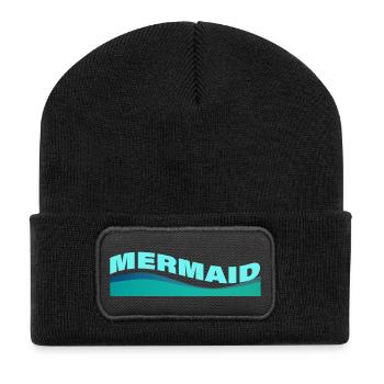 SIRÈNE - Beanie recyclé à patch - noir - Devant
