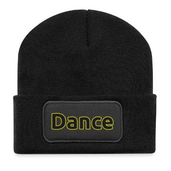 Dance - Recycelte Patch Beanie - Schwarz - Vorne