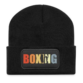 Boxing Vintage Look - Recycled Patch Beanie - black - Front