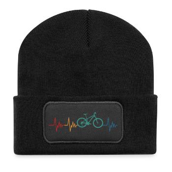 Vélo Battement de cœur Cyclisme - Beanie recyclé à patch - noir - Devant