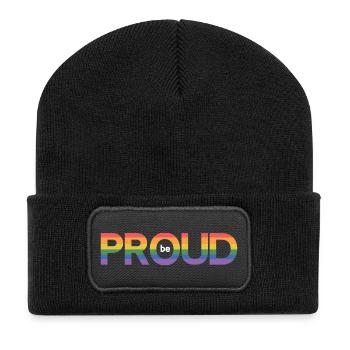 LGBT Pride Month - Sei stolz - Recycelte Patch Beanie - Schwarz - Vorne