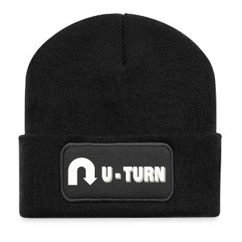 U-TURN - Recycled Patch Beanie - black - Front