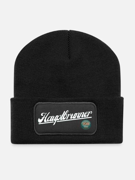 Hauptbrunner - Recycelte Patch Beanie - Schwarz