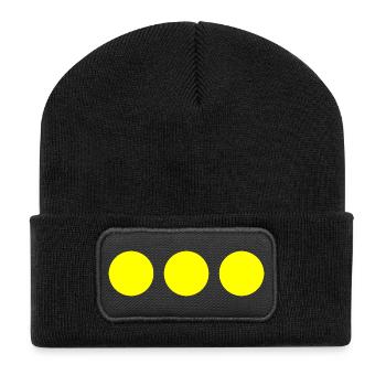 Christiania - Beanie recyclé à patch - noir - Devant