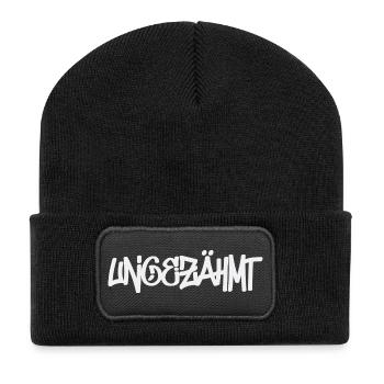 Urban Wild - Recycelte Patch Beanie - Schwarz - Vorne