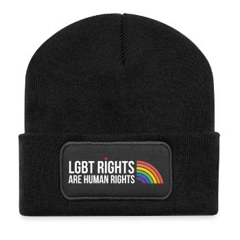 LGBTQ Pride Month - LGBT-Rechte sind Menschenrechte - Recycelte Patch Beanie - Schwarz - Vorne