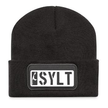 Sylt Insel Urlaub - Recycelte Patch Beanie - Dunkelgrau - Vorne