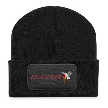 Eisräuber Design mit fliegender Möwe - Recycled Patch Beanie - black - Front