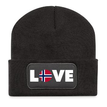 Norway - Love - Norge - Liebe - Norwegen - Recycled Patch Beanie - dark grey - Front