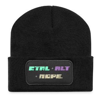 CTRL ALT Nope - Recycelte Patch Beanie - Schwarz - Vorne