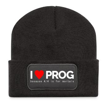 J’adore le Prog - Beanie recyclé à patch - charbon - Devant