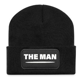 THE MAN - Recycled Patch Beanie - black - Front