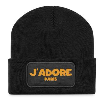 J´Adore Paris - I love Paris - France - Frankreich - Recycled Patch Beanie - black - Front