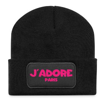J´Adore Paris - I love Paris - France - Frankreich - Recycled Patch Beanie - black - Front