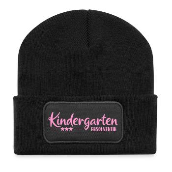 Diplômés en maternelle - Inscription scolaire - Kita - Beanie recyclé à patch - noir - Devant