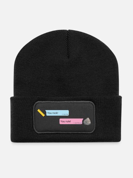 Rock & Rule - Recycelte Patch Beanie - Schwarz