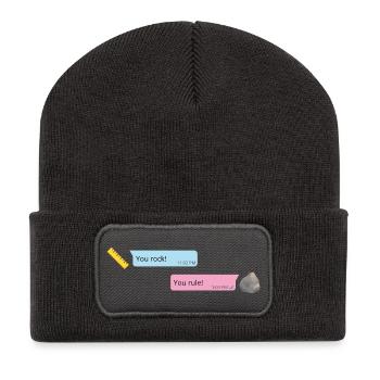 Rock & Rule - Recycled Patch Beanie - dark grey - Front