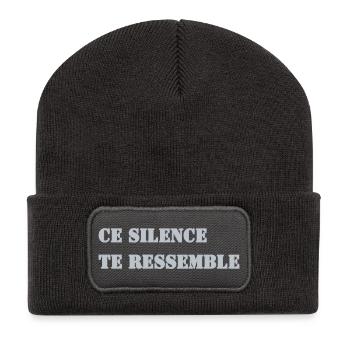 CE SILENCE TE RESSEMBLE - Beanie recyclé à patch - charbon - Devant