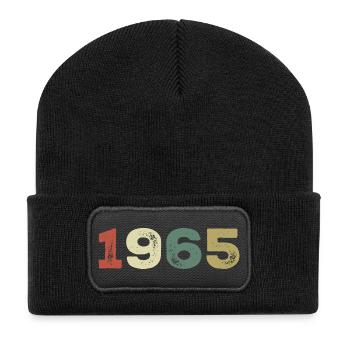 1965 Born in 1965 - Recycled Patch Beanie - black - Front