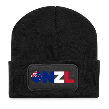 New_Zealand - Beanie recyclé à patch - noir - Devant