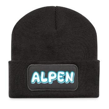 Les Alpes en tant que montagne - Beanie recyclé à patch - charbon - Devant