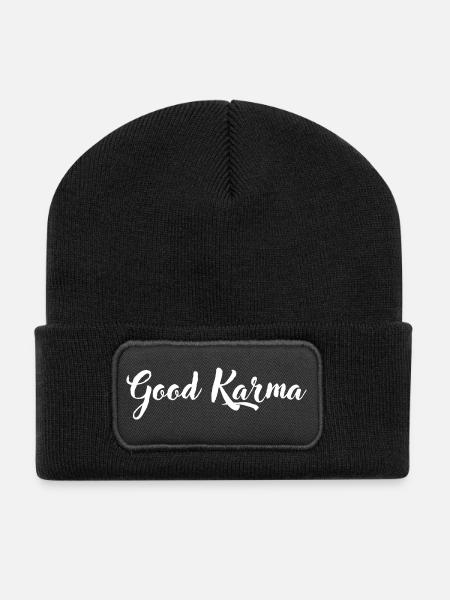 Good_Karma - Recycelte Patch Beanie - Schwarz