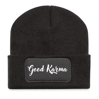 Good_Karma - Recycled Patch Beanie - dark grey - Front