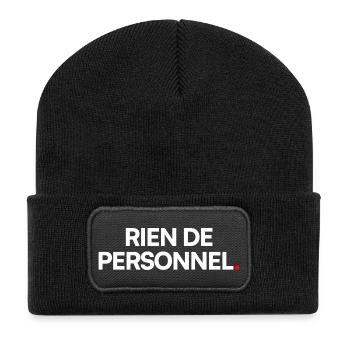 Rien de personnel - Beanie recyclé à patch - noir - Devant