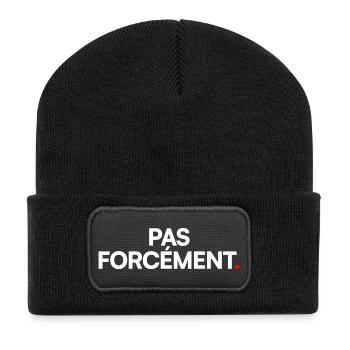 Pas forcément - Beanie recyclé à patch - noir - Devant