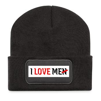 I love me i love men men self-love woman - Recycled Patch Beanie - dark grey - Front