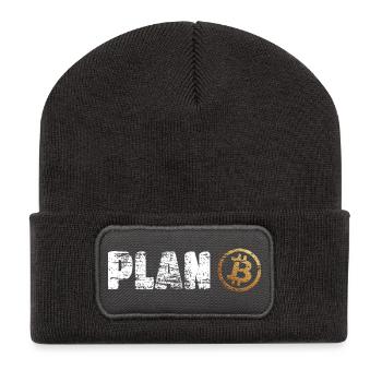 Plan Bitcoin Plan B - Recycelte Patch Beanie - Dunkelgrau - Vorne