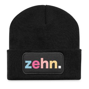 10. Geburtstag Retro Geschenk - Recycelte Patch Beanie - Schwarz - Vorne