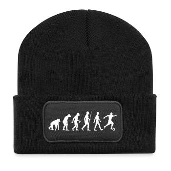 Football evolution in motion - Recycled Patch Beanie - black - Front