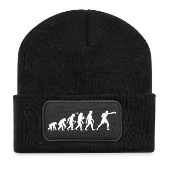 Box Evolution Graphic Boxing Boxing Men Boys - Recycled Patch Beanie - black - Front