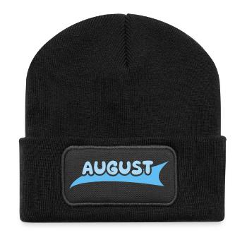 August - Recycelte Patch Beanie - Schwarz - Vorne