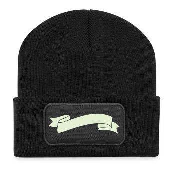 banderole_symbol - Recycelte Patch Beanie - Schwarz - Vorne