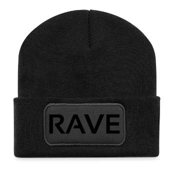 rave - Beanie recyclé à patch - noir - Devant