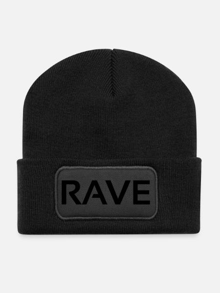 rave - Beanie recyclé à patch - noir