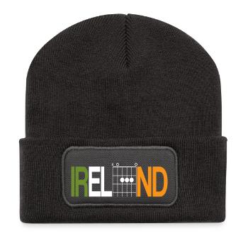 Irlande avec accords de guitare - Beanie recyclé à patch - charbon - Devant