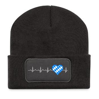 HERZSCHLOG BAYERN - Recycelte Patch Beanie - Dunkelgrau - Vorne