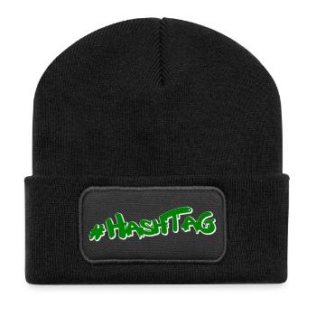 Hashtag Cannabis - Beanie recyclé à patch - noir - Devant