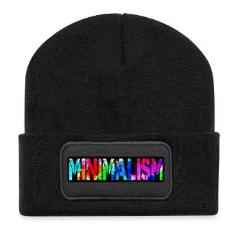 Colorful Minimalism Grunge - Recycled Patch Beanie - black - Front