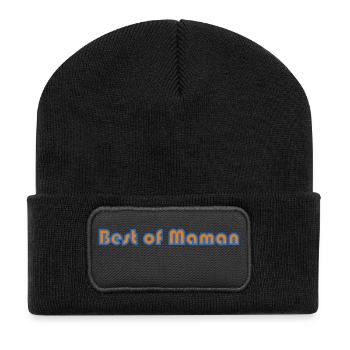 MOM. MOTHER's DAY. HAPPY MOTHER'S DAY. I LOVE YOU - Recycled Patch Beanie - black - Front