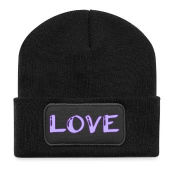 SAINT VALENTINE. bachelorette party. I LOVE YOU. I LOVE YOU. LOVE - Recycled Patch Beanie - black - Front